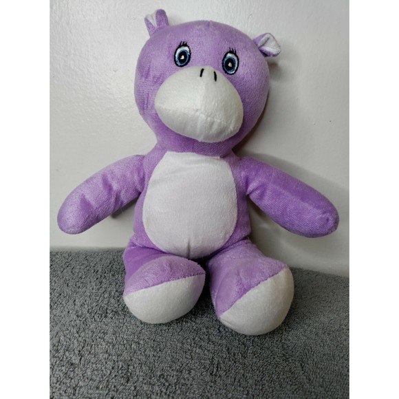 Kellytoy  teddy bear purple, nose white ,14" - Picture 1 of 5